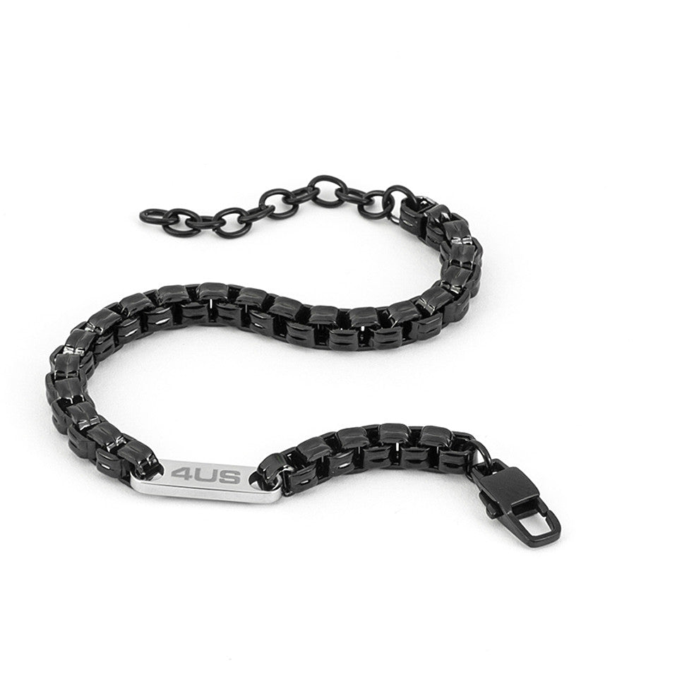 Bracciale Uomo 4US Cesare Paciotti acciaio in pvd nero 4UBR4369