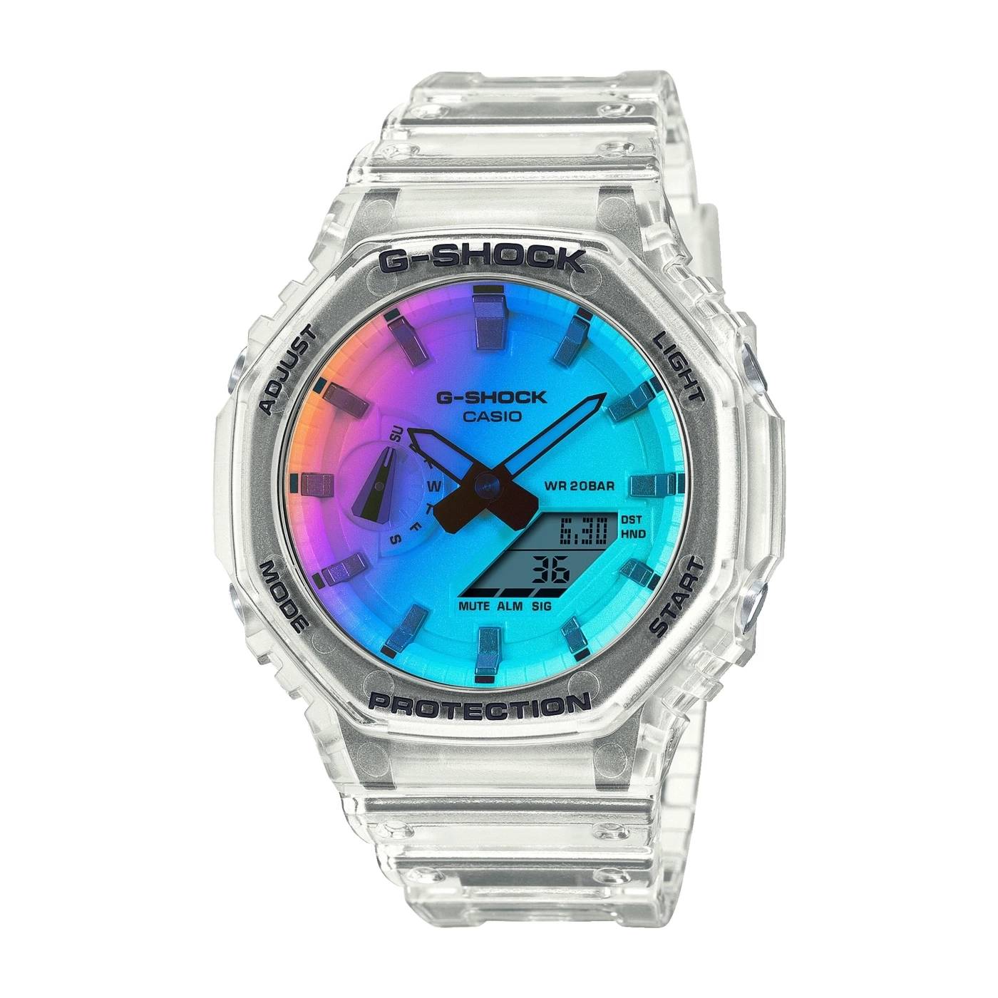 Orologio Uomo Casio G-Shock Multicolore Trasparente GA-2100SRS-7AER
