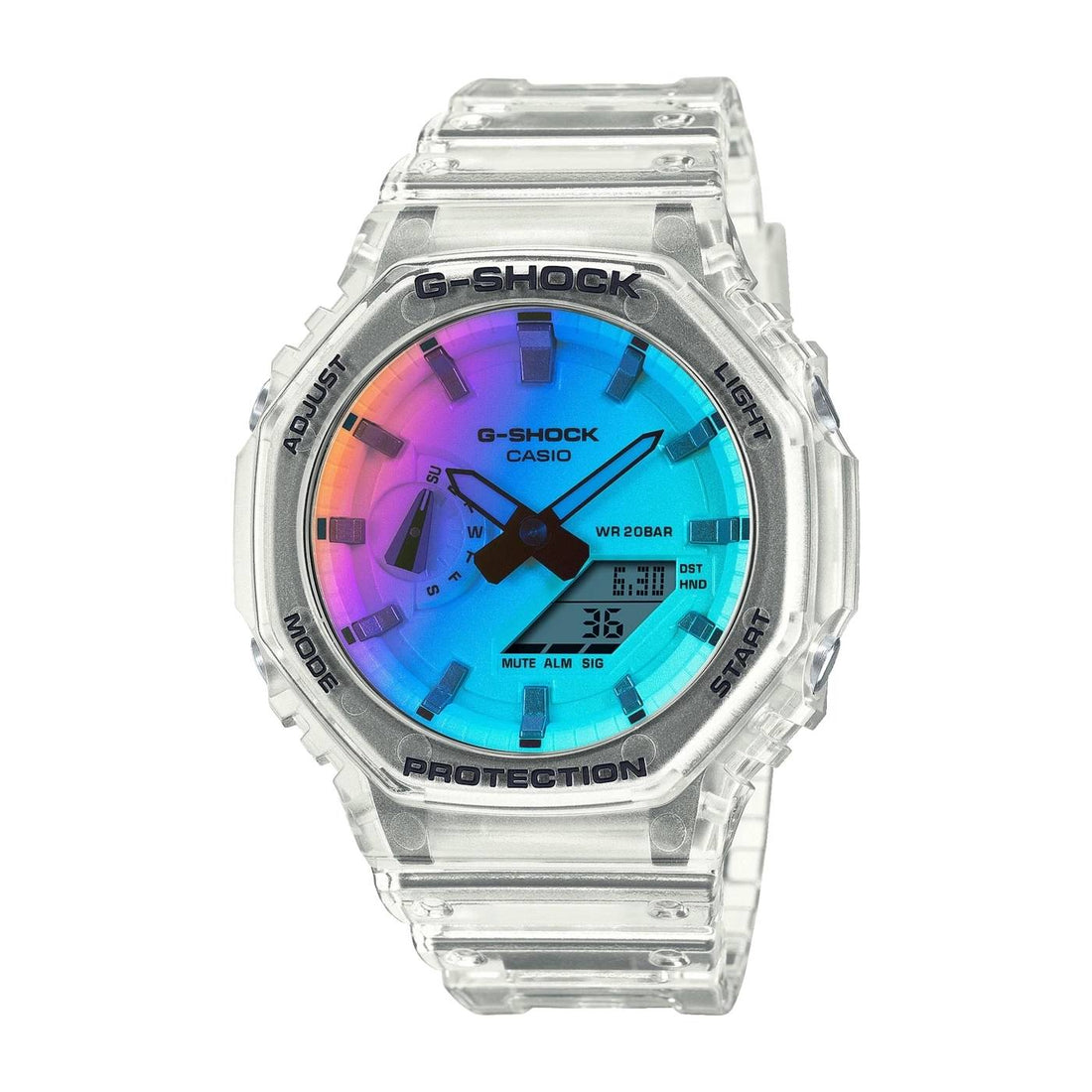 Orologio Uomo Casio G-Shock Multicolore Trasparente GA-2100SRS-7AER