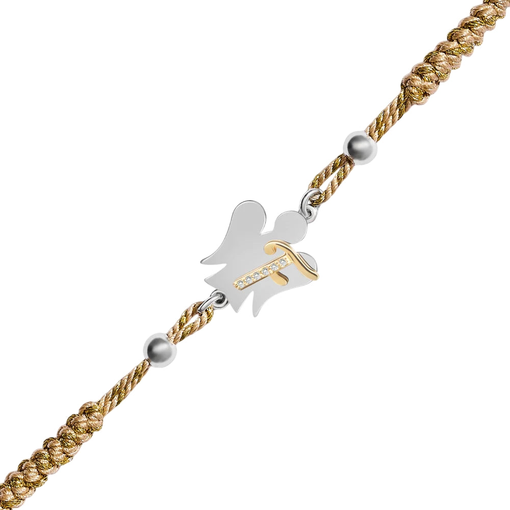 Bracciale Donna Argento 925 Roberto Giannotti Cordino Iniziale F GIA700F