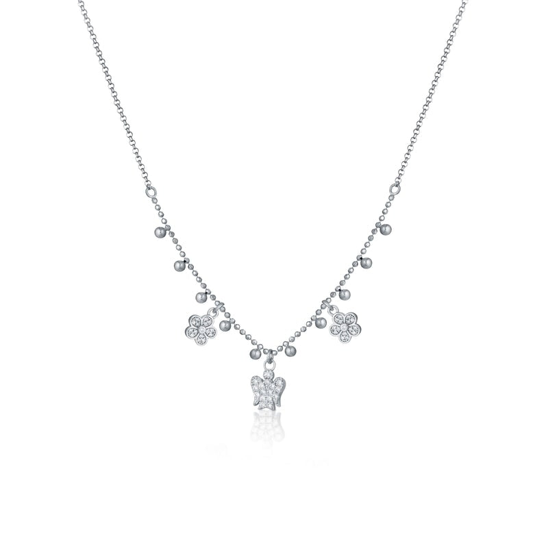 Collana Donna Argento 925 Roberto Giannotti Angeli Zirconi Bianco GIA388