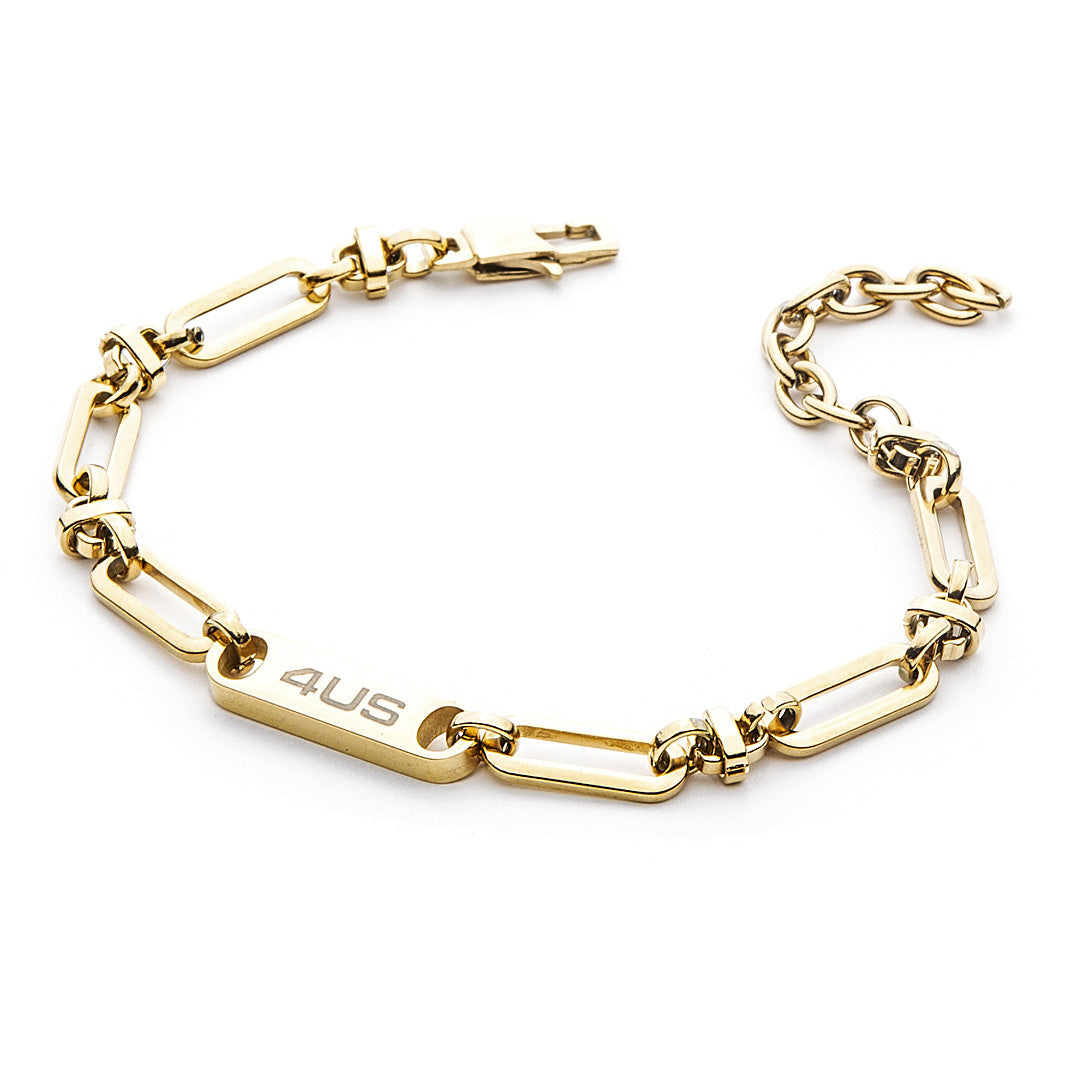 Bracciale Uomo 4US Cesare Paciotti Acciaio Dorato Pvd Oro 4UBR4505