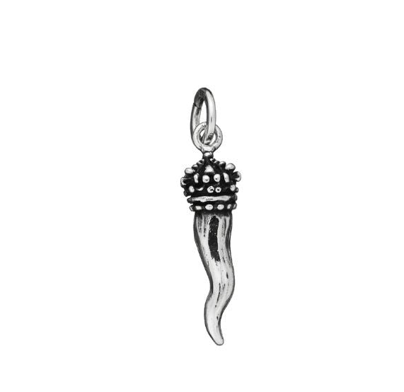 Charm Unisex Giovanni Raspini Argento 925 Corno Realizzato A Mano 08765