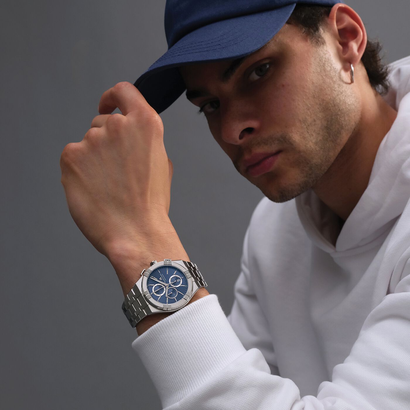 Orologio Uomo Maurice Lacroix Aikon Cronografo Blu AI1118-SS002-430-1