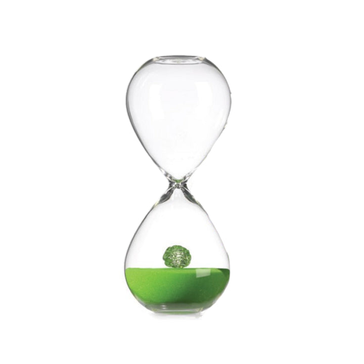 Clessidra Vetro Nodo Sabbia Colore Verde cm 20 OL02859