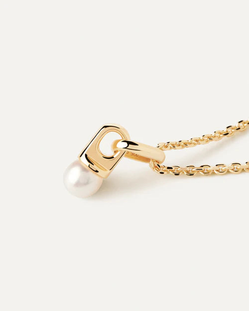 Ciondolo Donna PDPaola Argento 925 Dorato Perla PE01-080-U