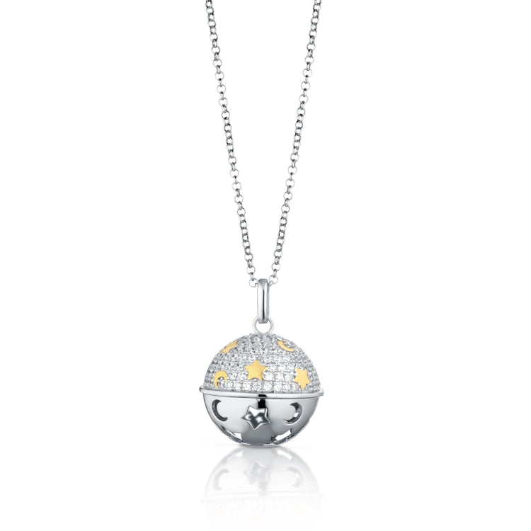 Collana Donna Roberto Giannotti Chiama Angeli Argento 925 Stelle Lune Dorate SFA146
