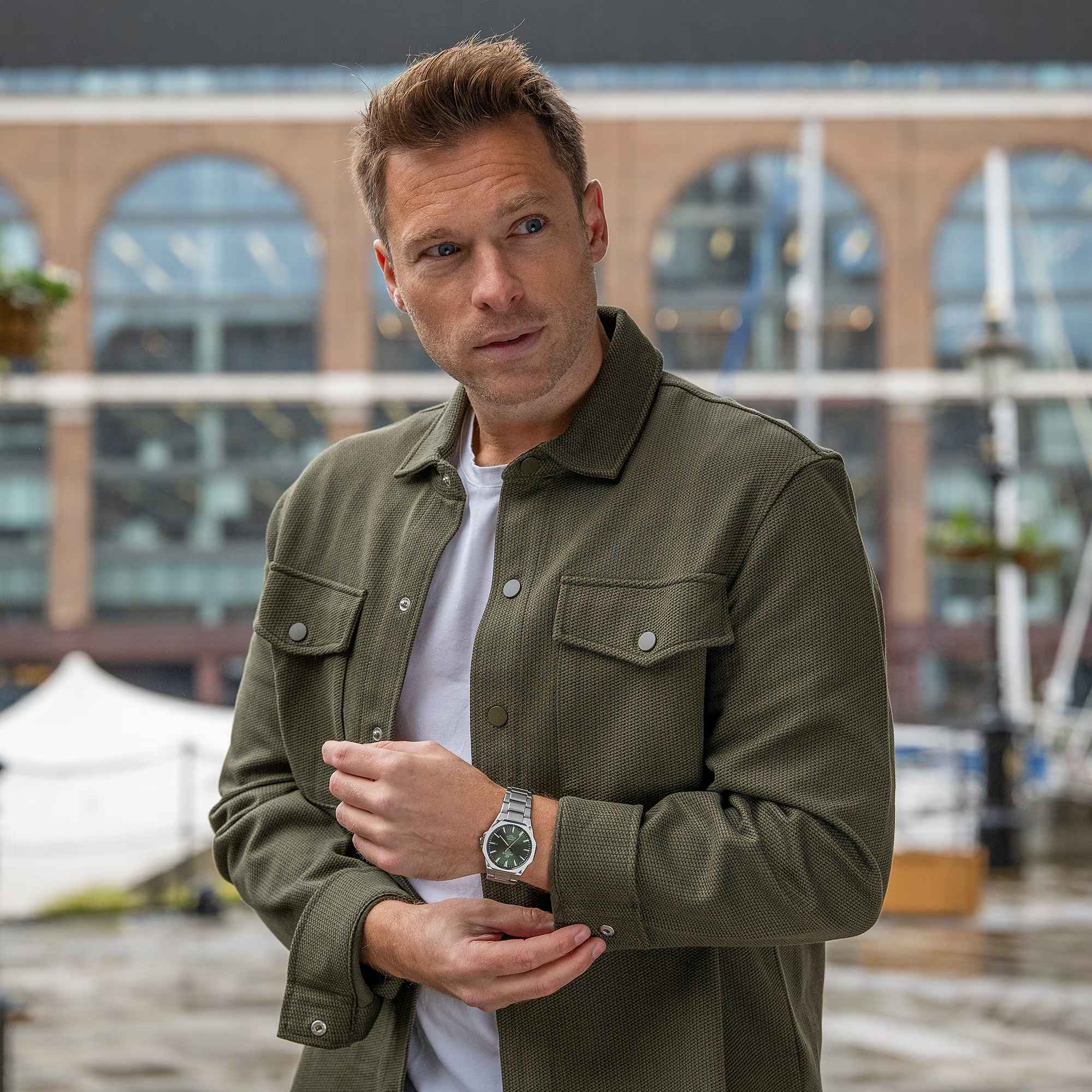 Orologio Uomo Casio Edifice Acciaio Verde Quarzo EFR-S108D-3AVUEF