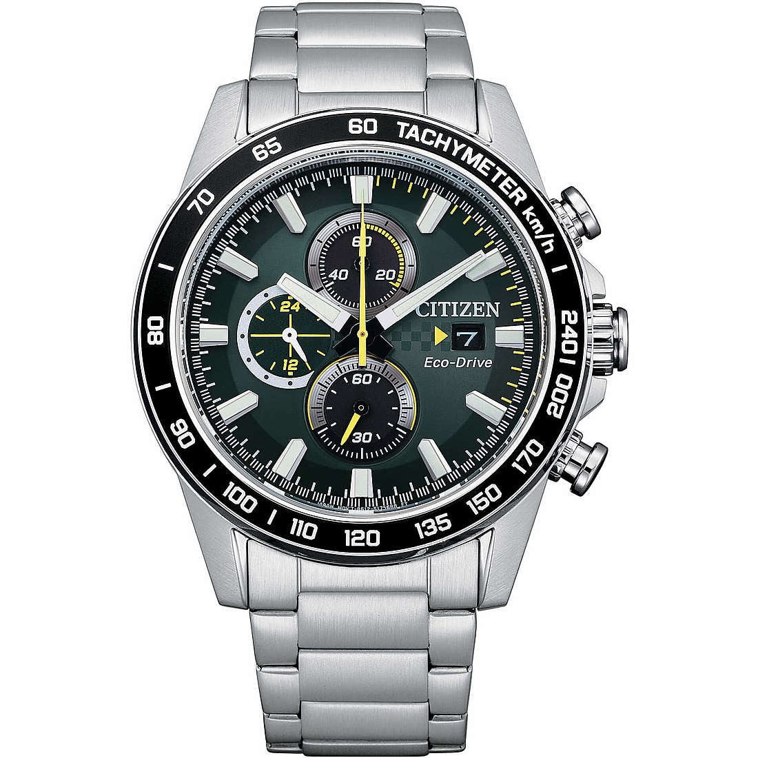 Orologio Uomo Acciaio CITIZEN  Eco Drive Racing Data Crono Quarzo CA0780-87X