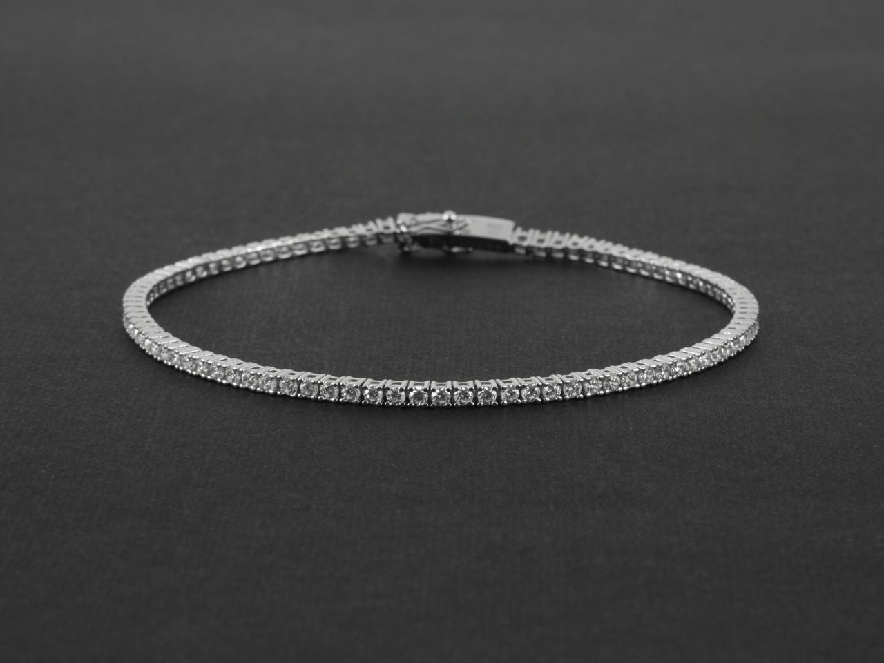 Bracciale Uomo Cesare Paciotti Tennis Argento 925 Zirconi Bianchi JPBR2466B/19