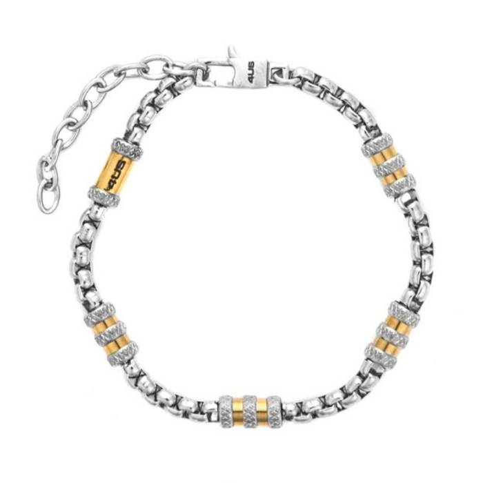Bracciale Uomo 4US Cesare Paciotti Acciaio Oro Sfaccettato 4UBR8652