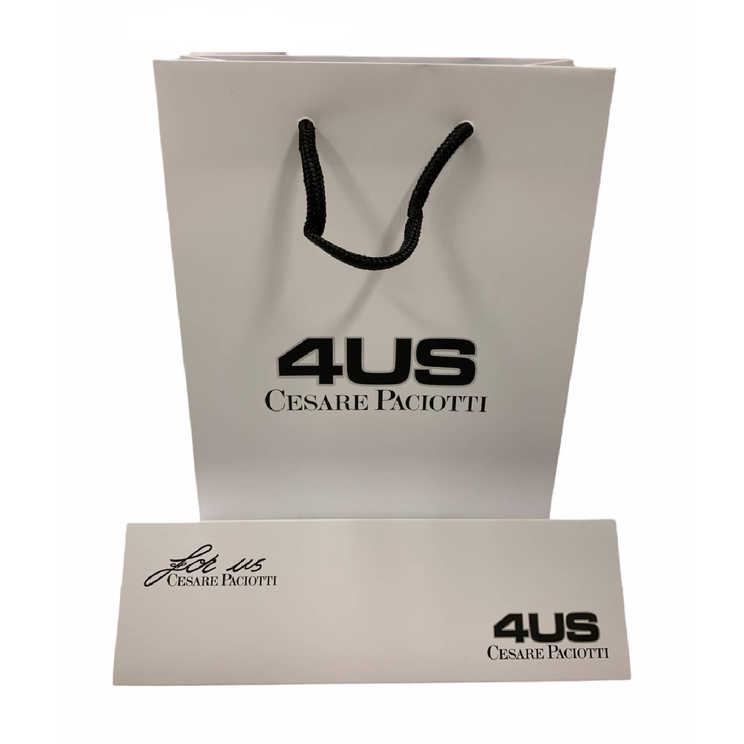 Bracciale Uomo Acciaio 4US Cesare Paciotti Zirconi Neri 4UBR6988