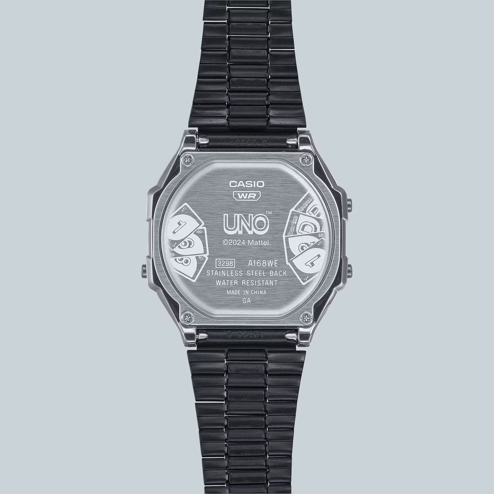 Orologio Unisex Casio X UNO Vintage Acciaio Nero Quarzo Digitale A168WEUC-1AER