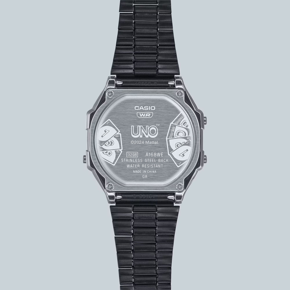 Orologio Unisex Casio X UNO Vintage Acciaio Nero Quarzo Digitale A168WEUC-1AER