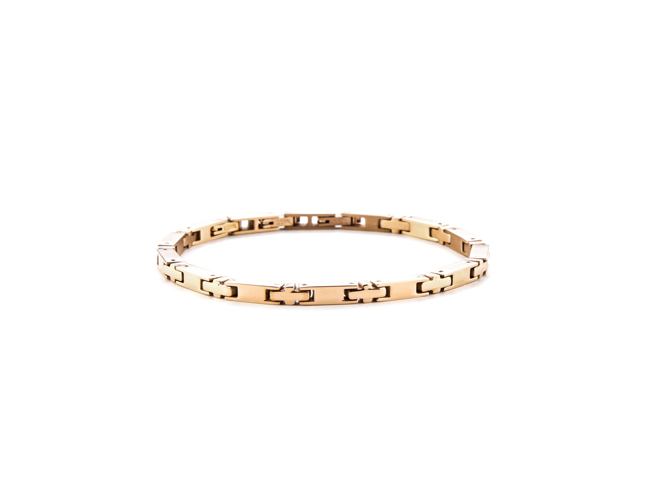 Bracciale Uomo 4US Cesare Paciotti Acciaio PDV Rosè Lucido Catena Semirigida 4UBR6158