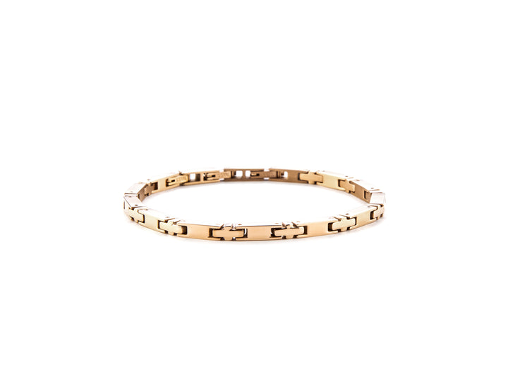 Bracciale Uomo 4US Cesare Paciotti Acciaio PDV Rosè Lucido Catena Semirigida 4UBR6158