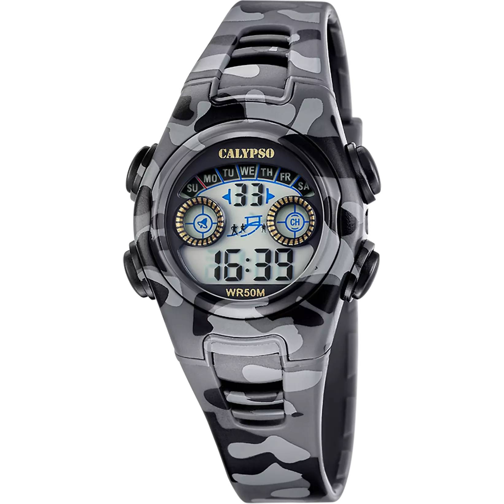 Orologio Bambino Calypso Digitale Gomma Militare Grigio K6074/4