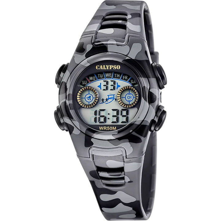 Orologio Bambino Calypso Digitale Gomma Militare Grigio K6074/4