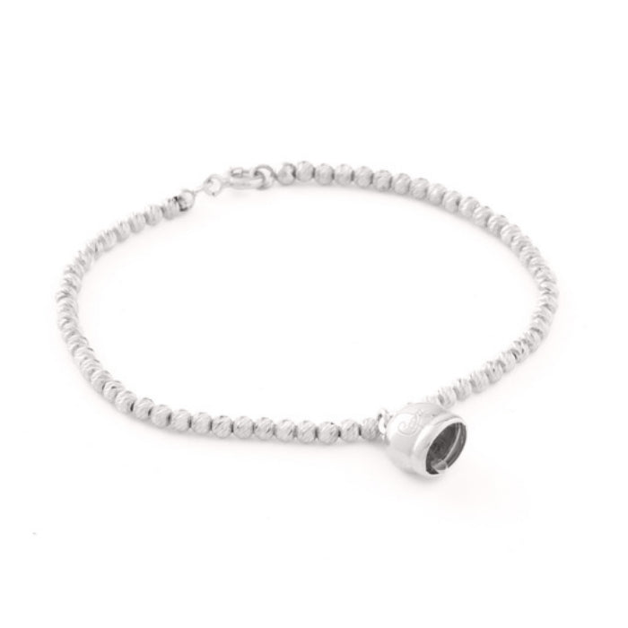 Bracciale La Campanella di Capri Argento Sfaccettato Porta Fortuna BDD2-ARG