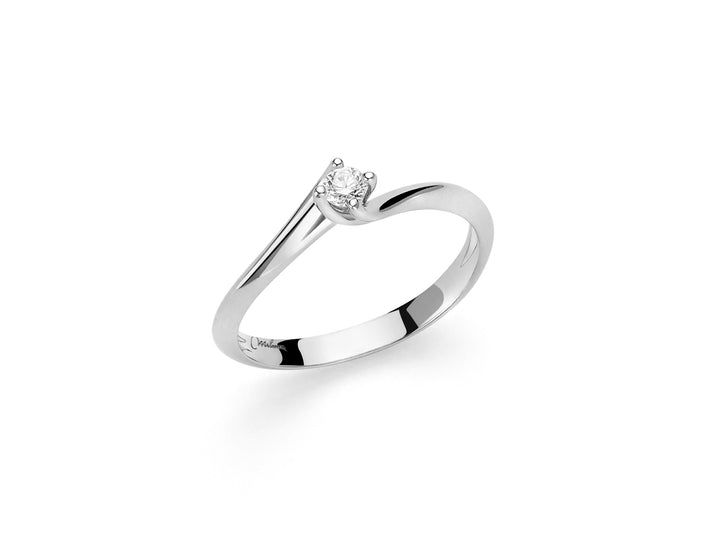 Anelli Donna Miluna Solitario Sfaccetato Oro 18 KT Diamanti LID3264-013G7