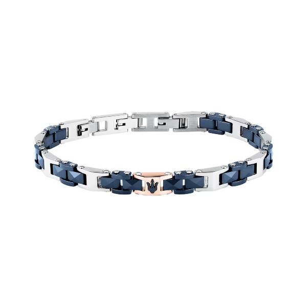 Bracciale Uomo Maserati Acciaio Ceramica Blu JM426ATZ97