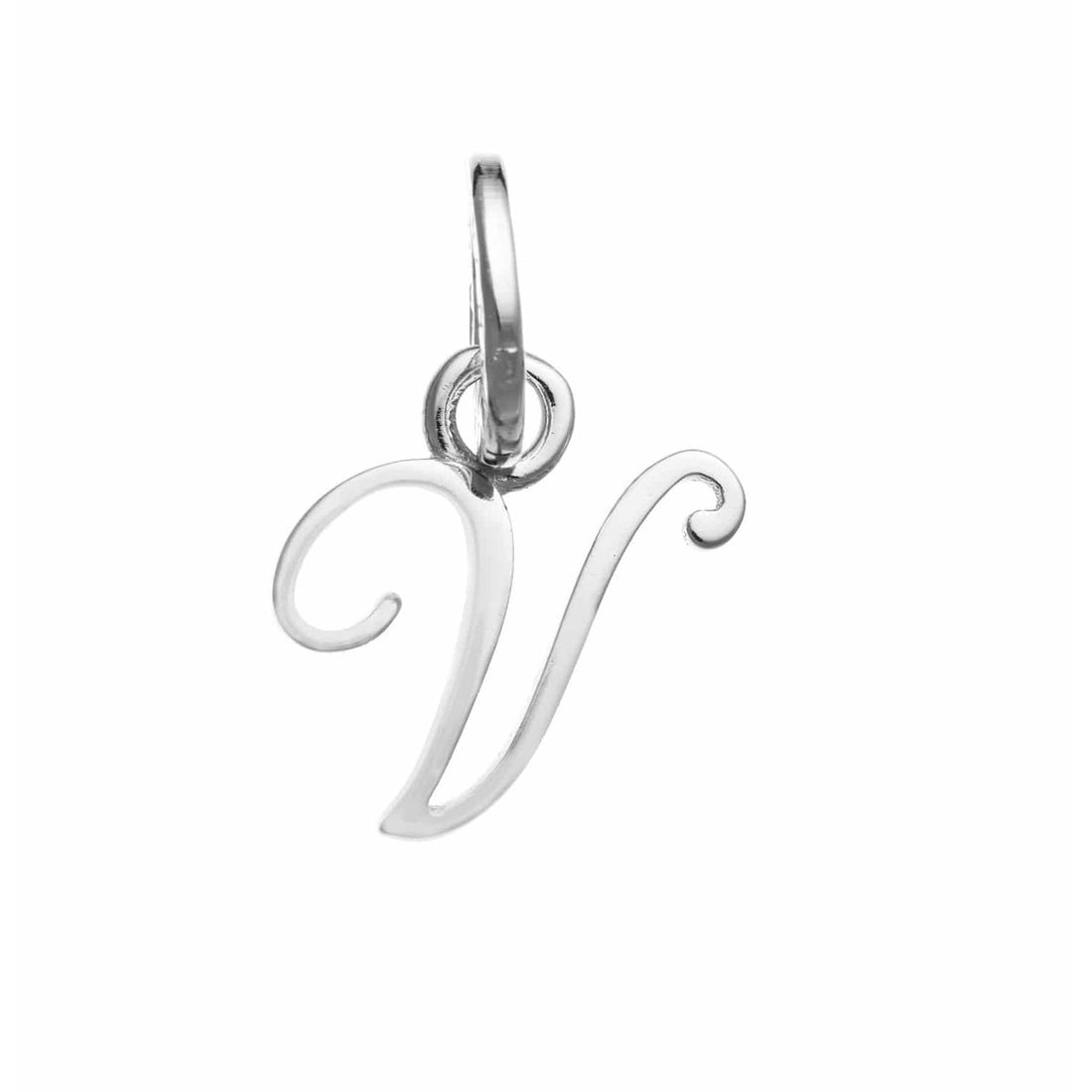 Charm Donna Giovanni Raspini Argento 925 Lettera V Juliet Realizzato A Mano 10741