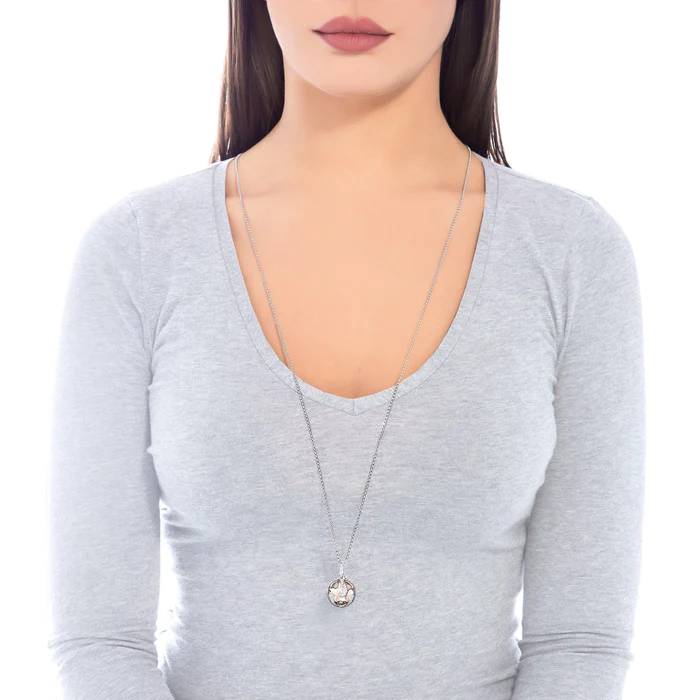Collana Donna Argento 925 Roberto Giannotti Chiama Angeli Zirconi Bianco Angelo