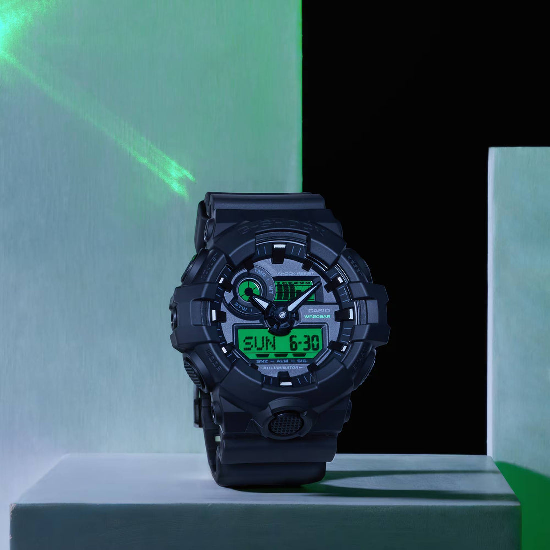 Orologio Uomo Casio G-SHOCK Nero Verde GA-700BEG-1AER