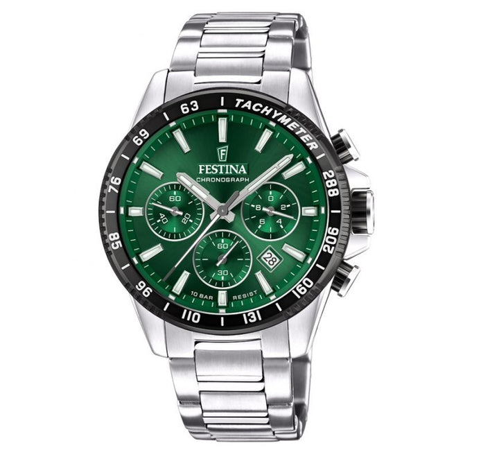 Orologio Uomo Festina Acciaio Quarzo Cronografo Verde Nero F20560/4