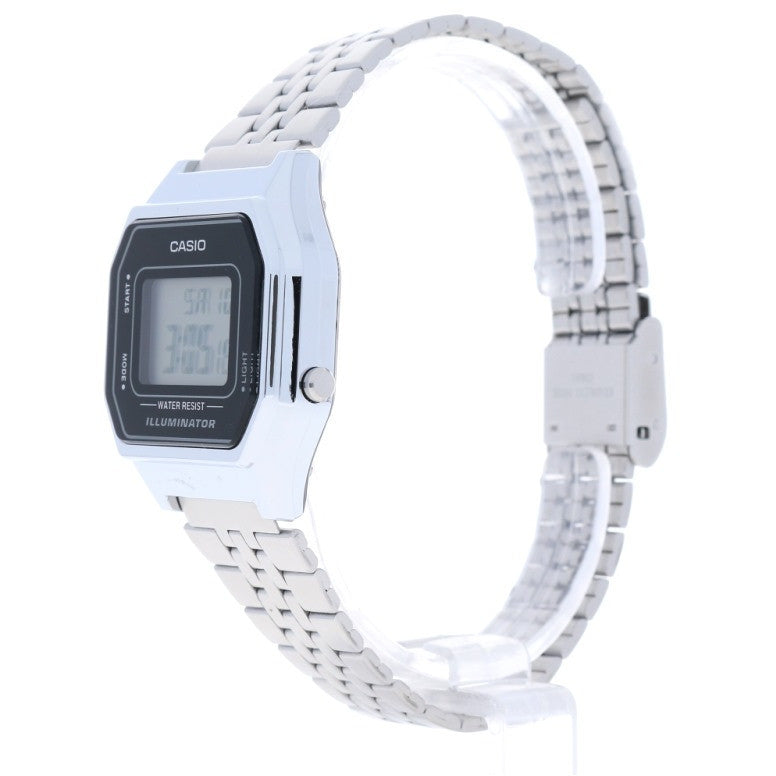 Orologio Donna Casio Vintage Acciaio Quarzo Digitale Display Nero