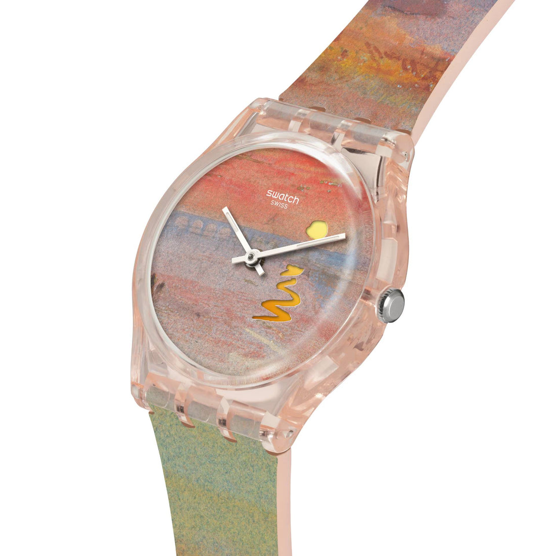 Orologio Unisex Swatch Turner's Scarlet Sunset Rosa SO28Z700