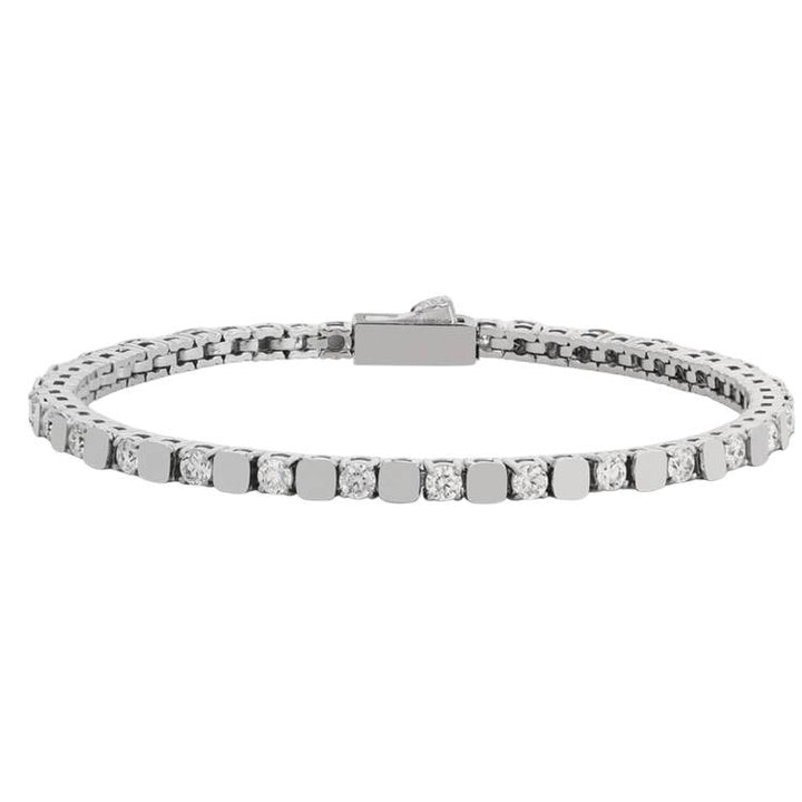 Bracciale Uomo John Richmond Tennis Acciaio Titanio Diamanti Bianchi JRTM16WW