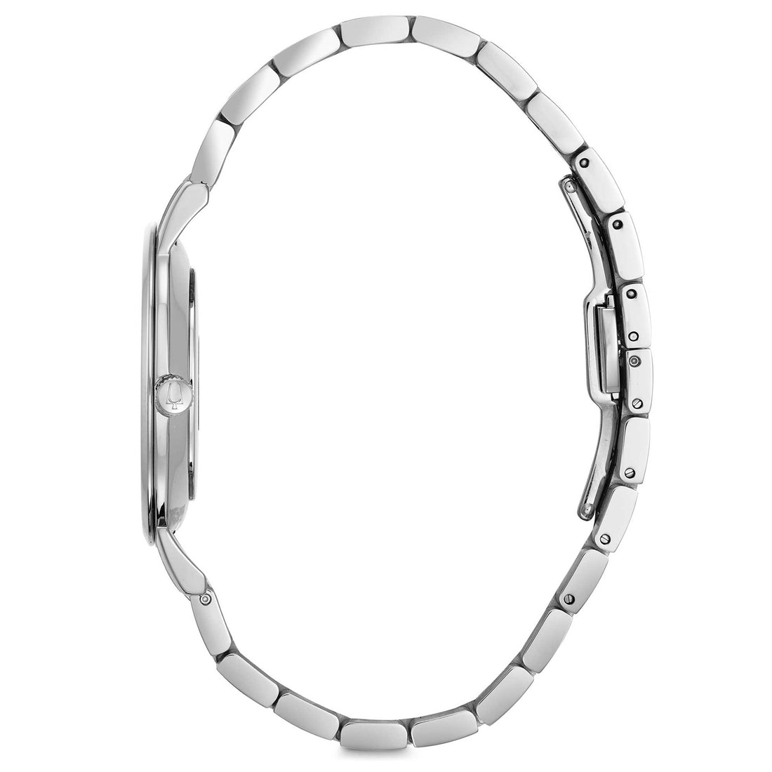 Orologio Donna Bulova Quarzo Solo Tempo Argentè Ultra Slim Acciaio Diamanti 96P183