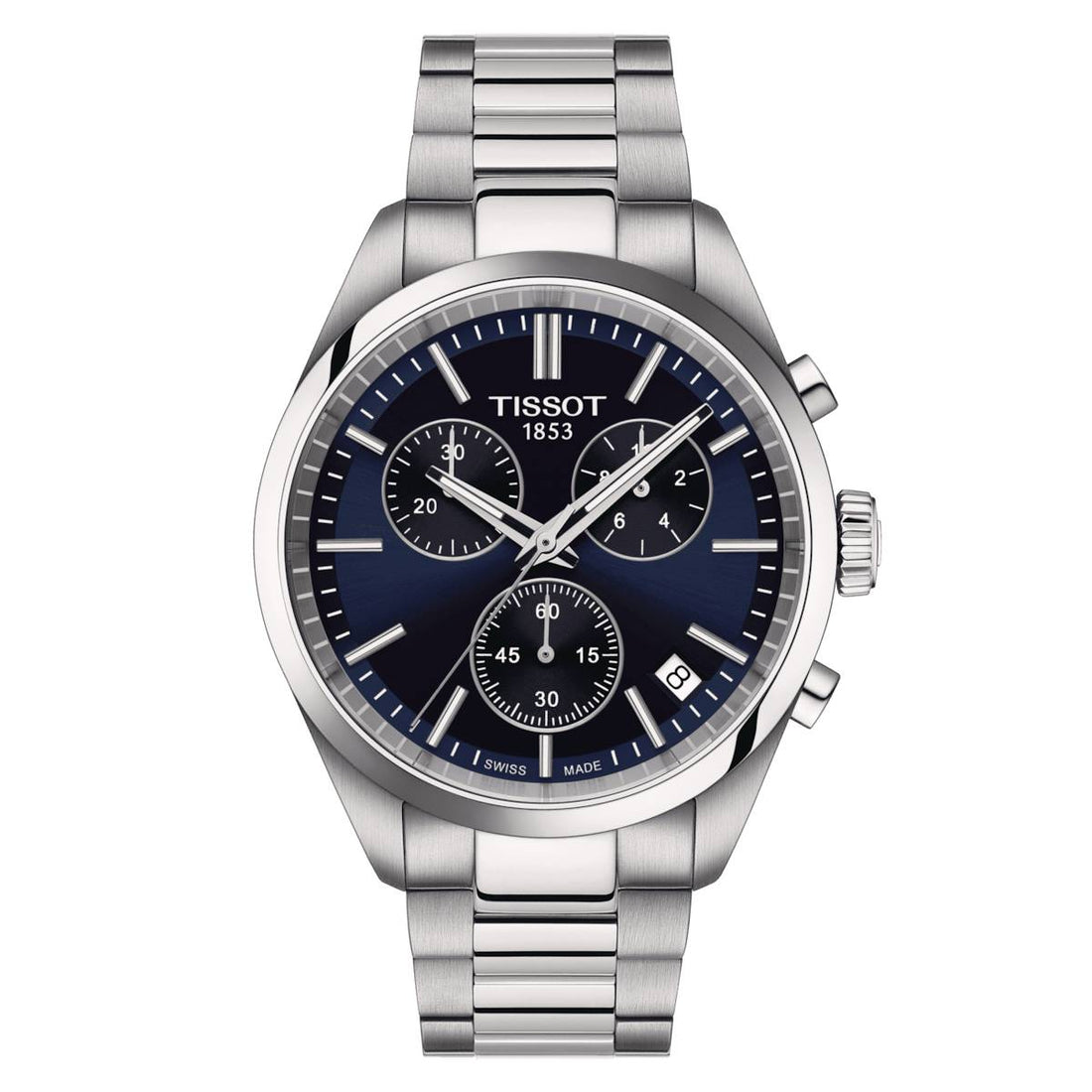 Orologio Uomo Tissot PR100 Blu Acciaio Quarzo Cronografo Data T1504171104100