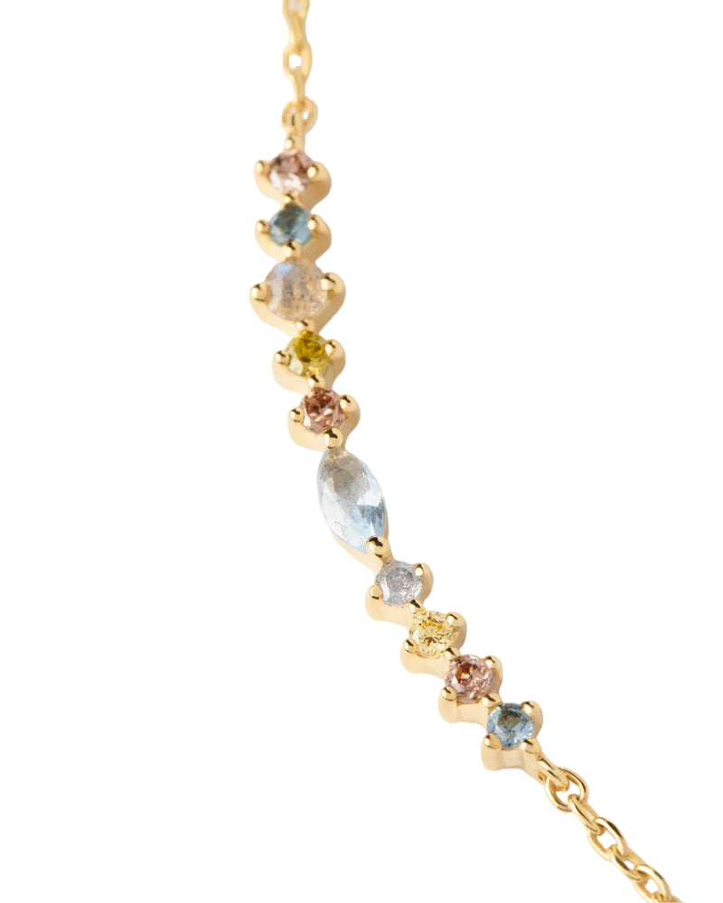 Collana Donna PDPaola Argento 925 Dorato Riviera Zirconi Colorati CO01-951-U