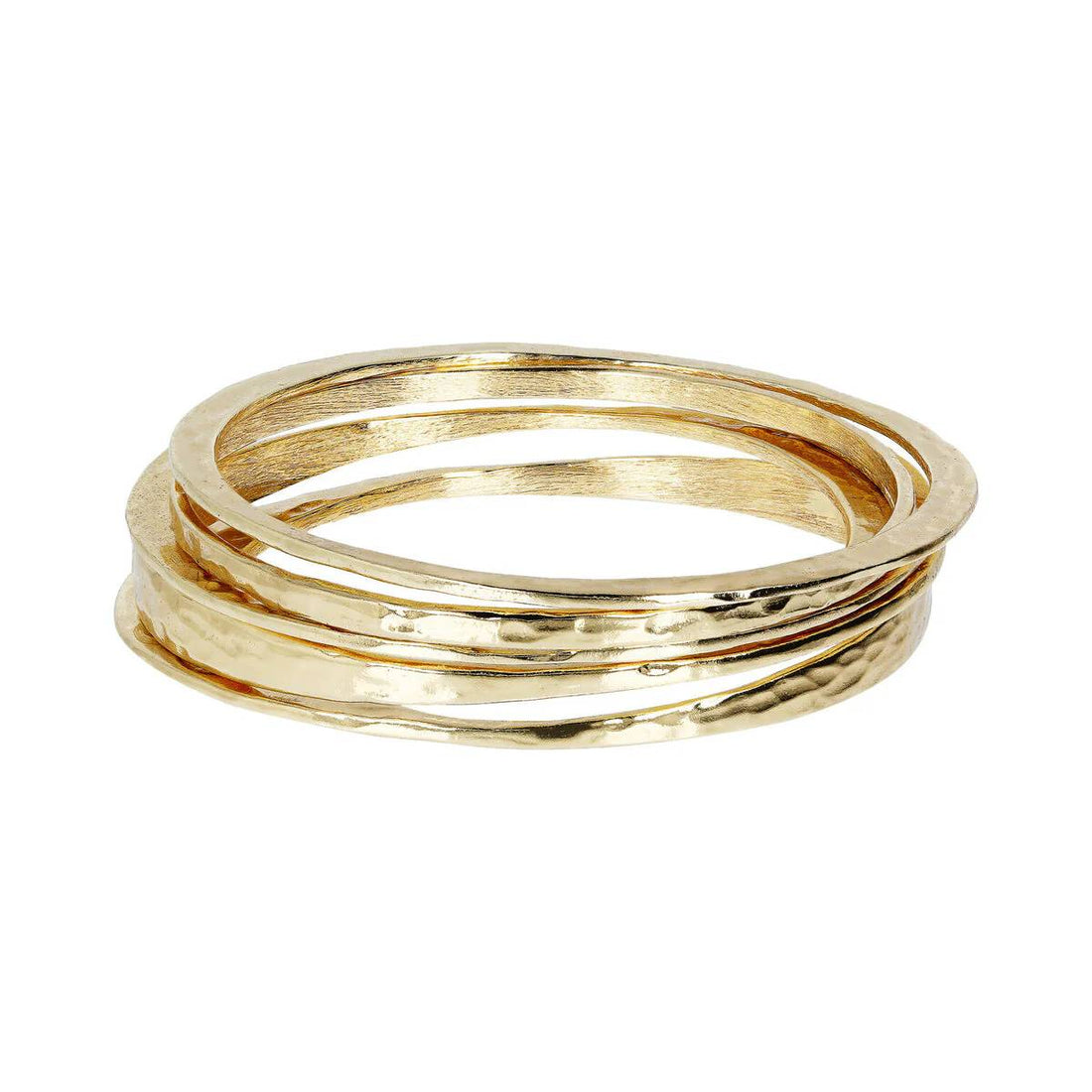 Bracciale Donna Etrusca Rigido Set 5 Pezzi Schiava Martellati WSET00337.YG-AVG