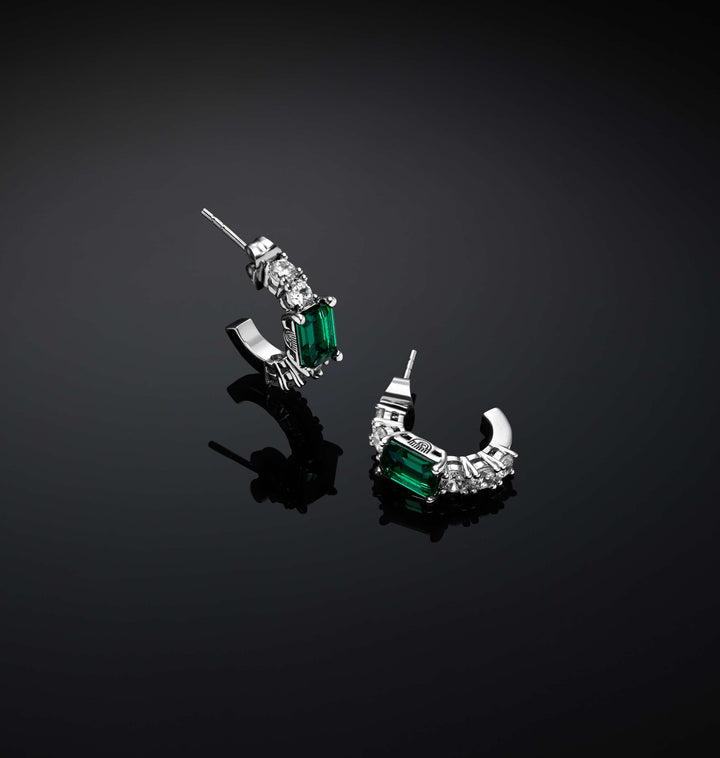Orecchini Donna Chiara Ferragni Acciaio A Lobo Zircone Verde J19AWJ15