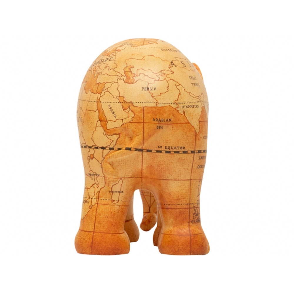 Scultura Elefante Onlylux Tales Of Discovery  20 cm Resina Dipinto A Mano