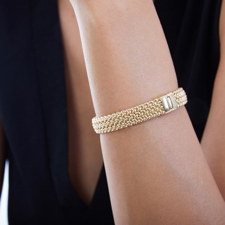 Bracciale Donna Unoaerre Argento 925 Dorato Semirigido Chicco Di Riso 540947