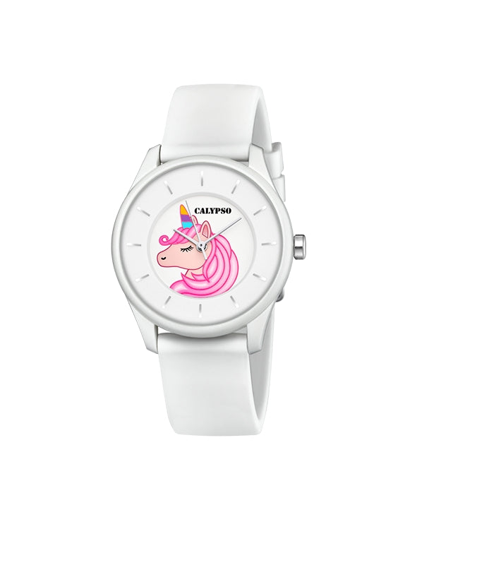 Orologio Donna Calypso Gomma Quarzo Solo Tempo Bianco K5733/A