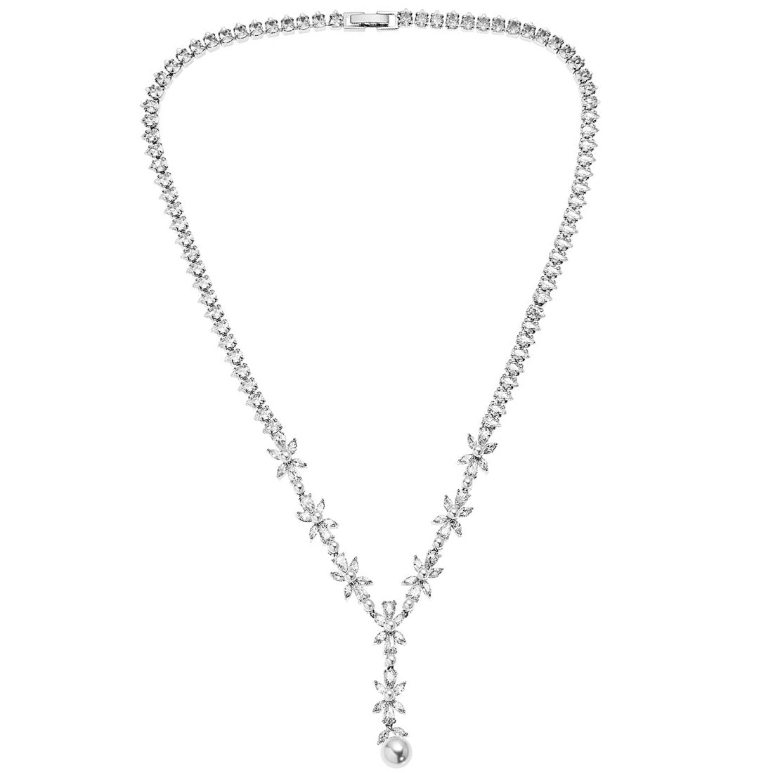 Collana Donna Ottaviani Tennis Semirigida Perle Zirconi Bianchi Multi Pietra 500691C