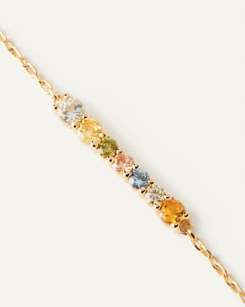 Bracciale Donna PDPaola Argento Dorato 925 Zircone Verde Blu Rosa PU01-788-U