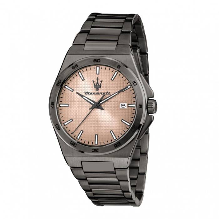 Orologio Uomo Maserati Velocità Acciaio Nero Quarzo Oro Rosa Data R8853153007