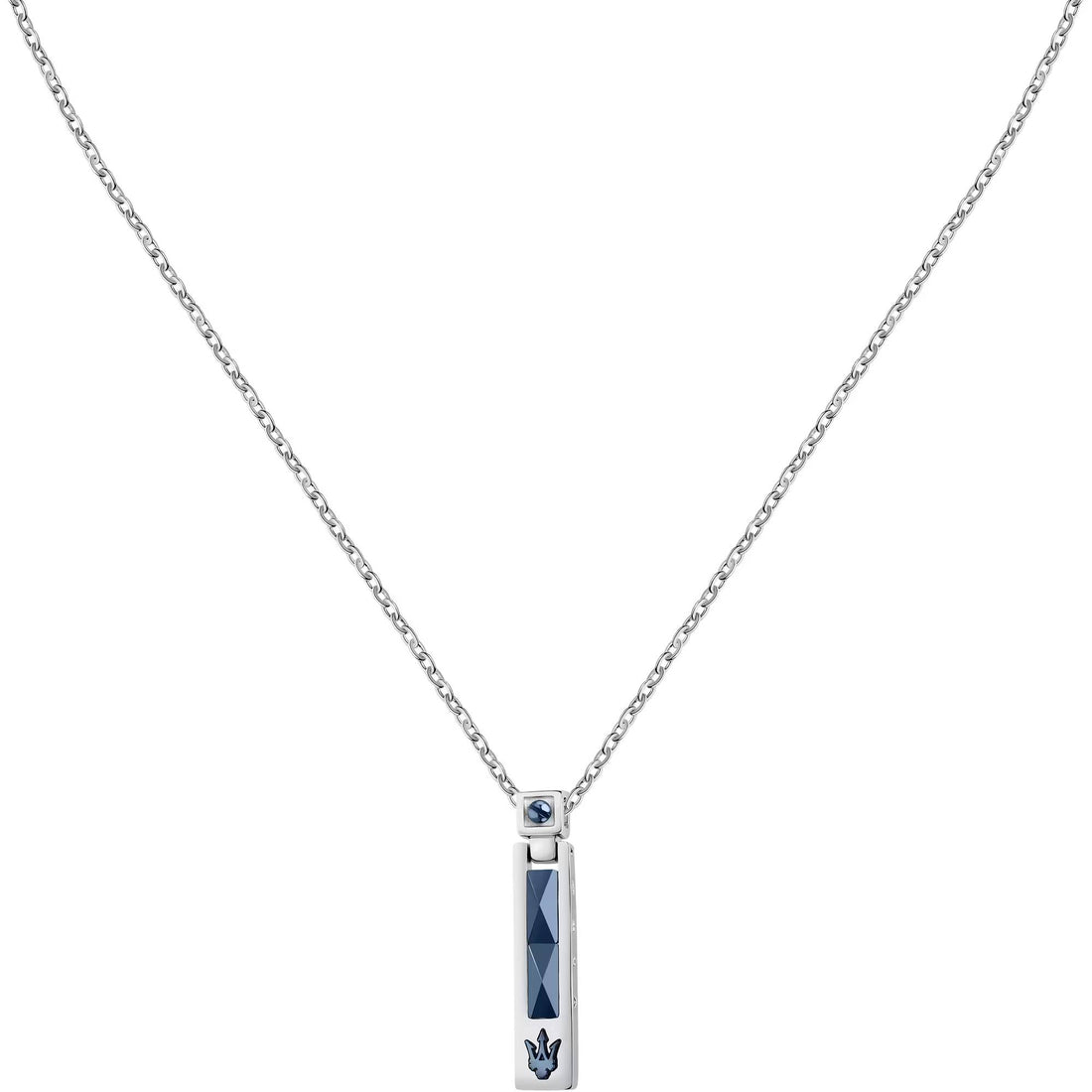 Collana Uomo Maserati Acciaio E Ceramica Azzurra JM423ATZ26