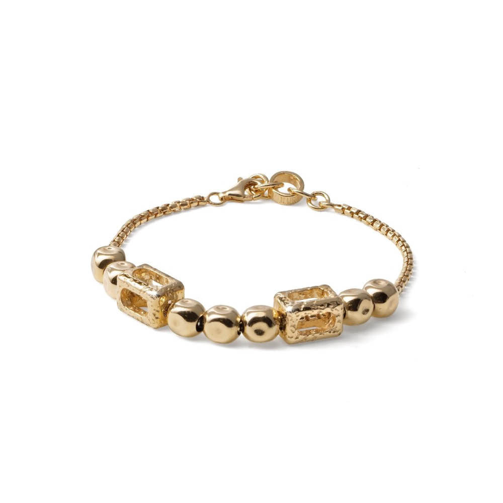 Bracciale Donna Maria Cristina Sterling Argento Dorato 925 Pepite Cubik G4972D