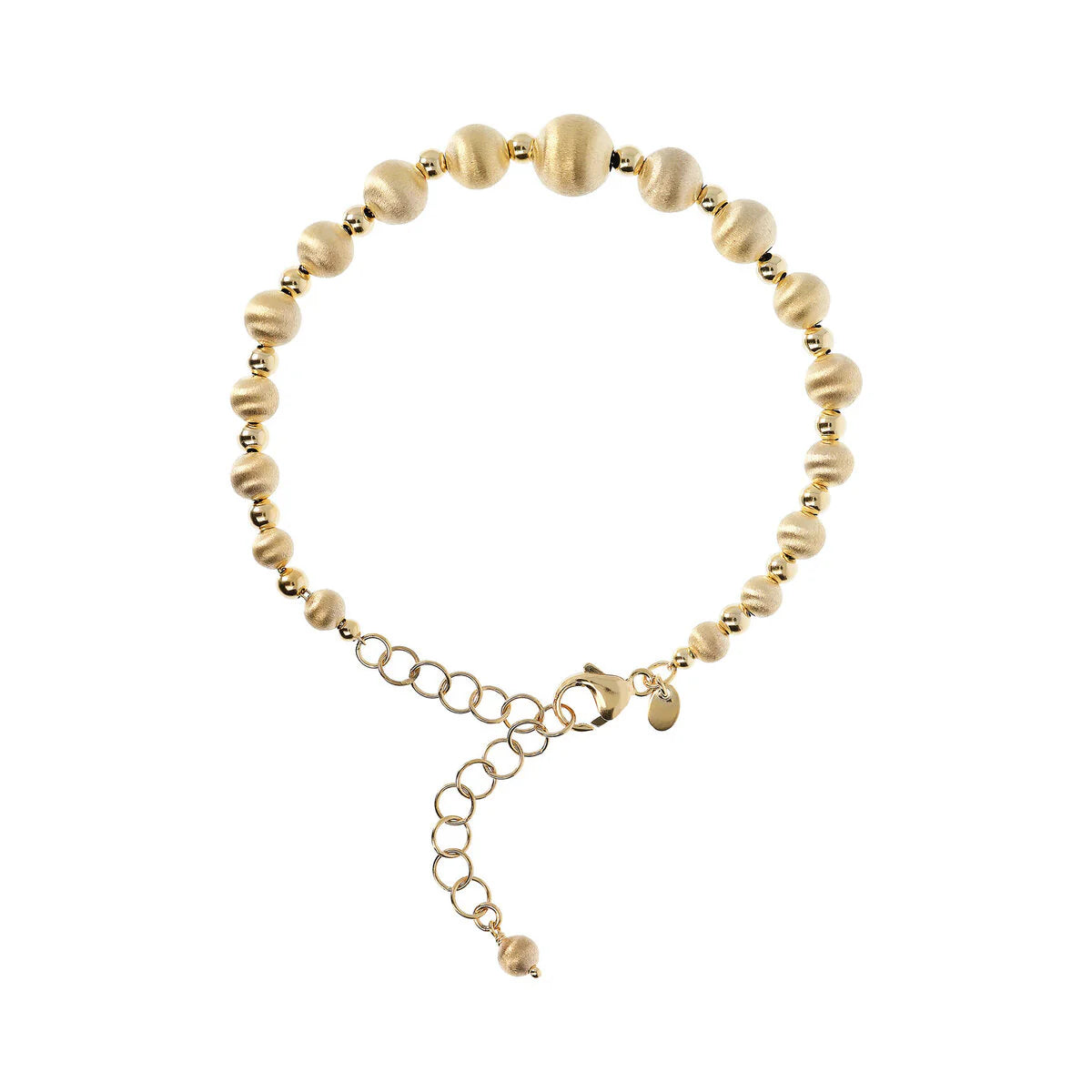Bracciale Donna Etrusca Gioielli Bronzo Dorato Biglie Satinate WSET00500.YG