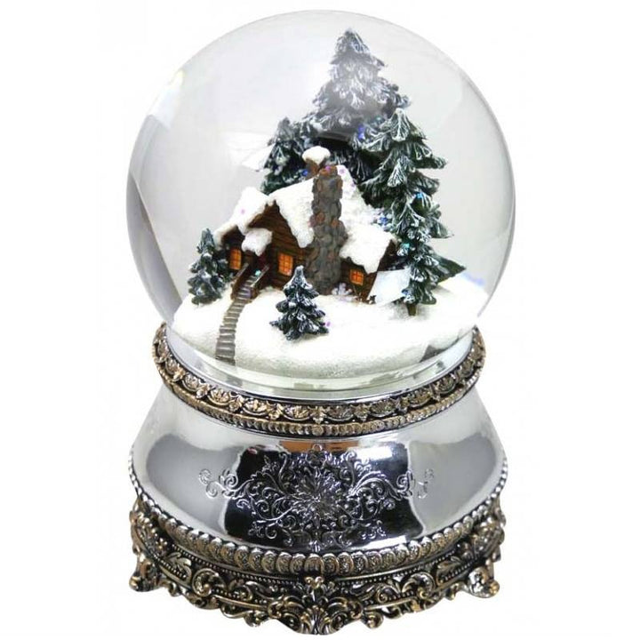 Sfera Di Neve Il Mondo Dei Carillion Capanna Nel Bosco Base Argento 58002