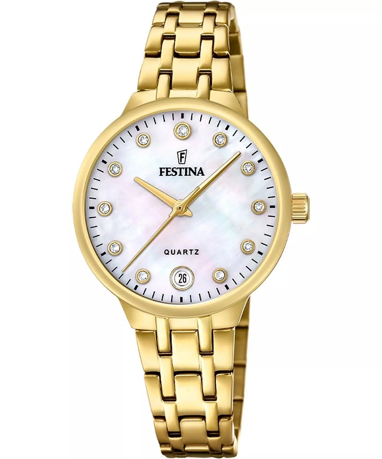 Orologio Donna Festina Mademoiselle Acciaio dorato Al Quarzo Con Cristalli F20719/1