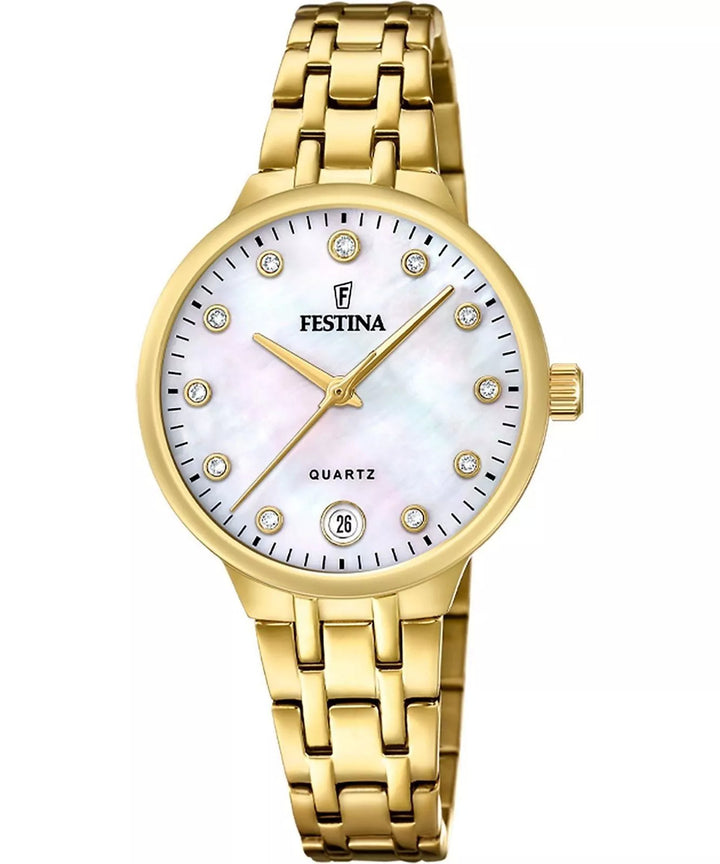 Orologio Donna Festina Mademoiselle Acciaio dorato Al Quarzo Con Cristalli F20719/1