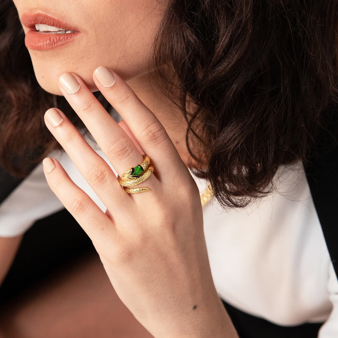 Anello Donna Unoaerre  Bronzo Dorato Serpente 531997